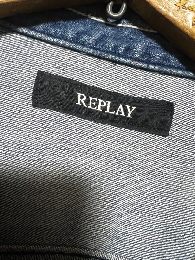 極名作 REPLAY デニムジャケット Gジャン HYPERFLEX Lサイズ