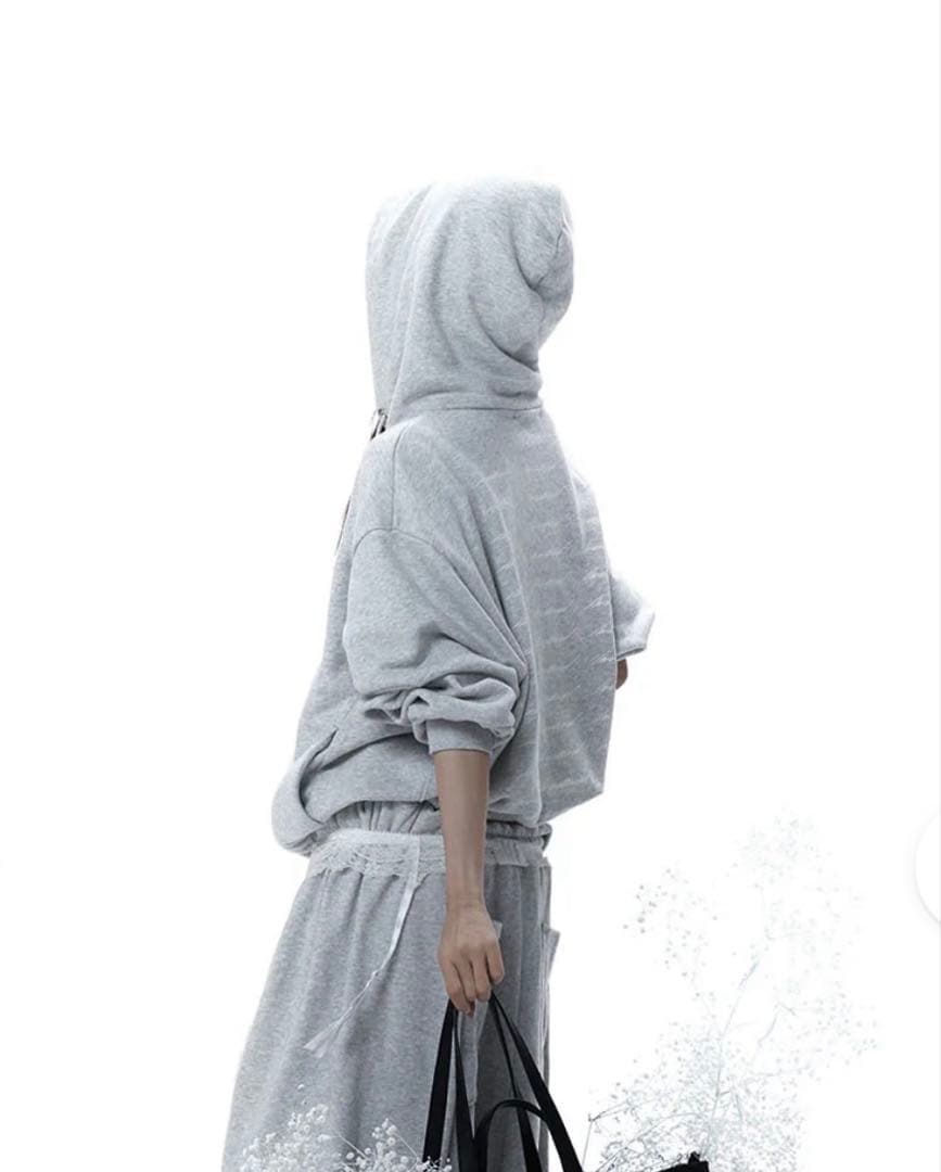 トップス theredthread S logo pullover hoodie gray