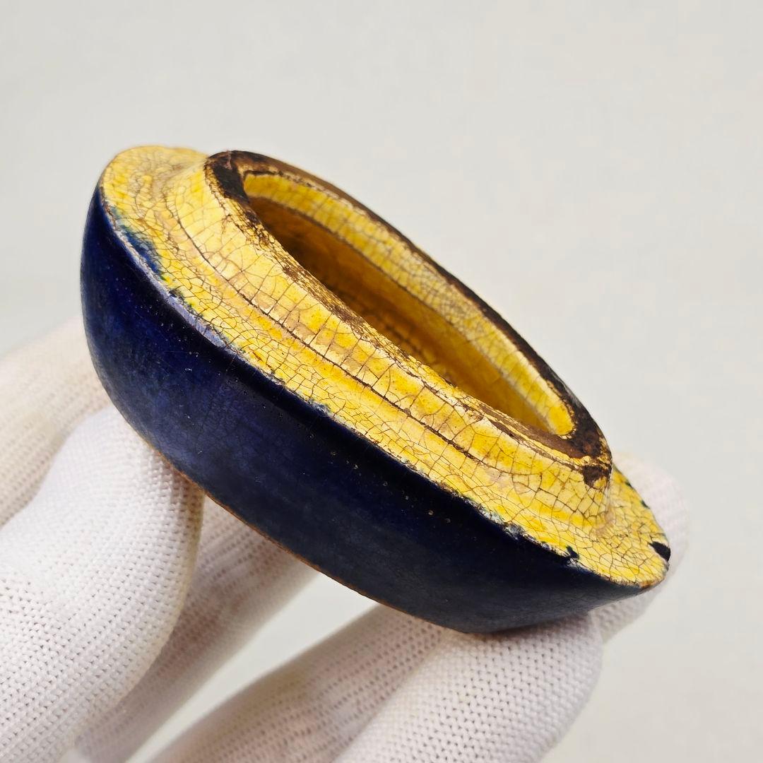 超レア 舶来品 中国古磁 唐三彩 堆彫 鳳鳥形 香合 茶道具 置物 文房具