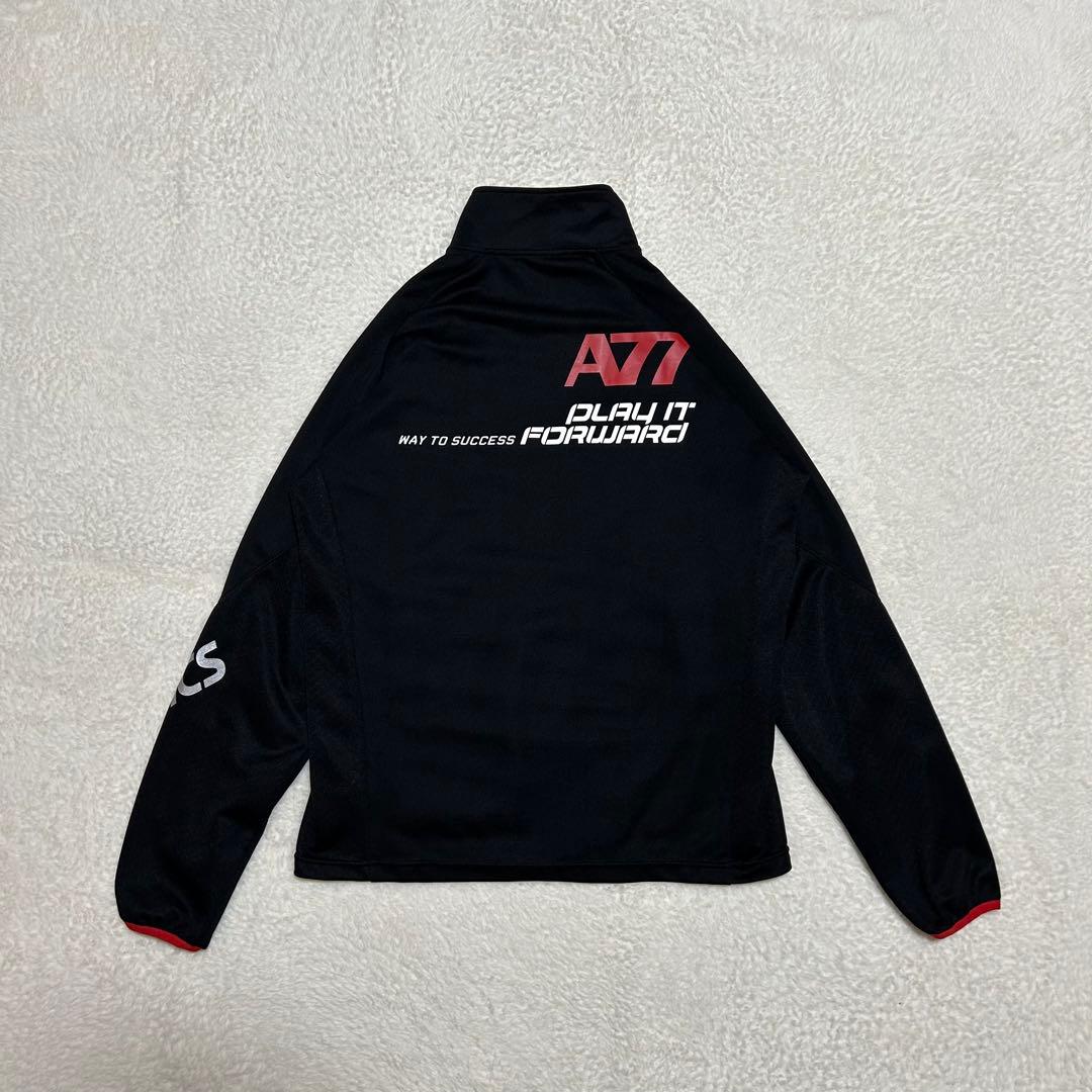 asics A77 ジャージ トレーニングウェア セットアップ ブラック O
