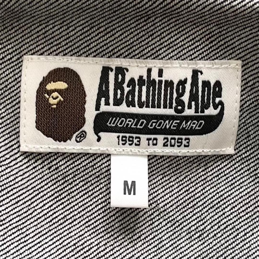 ジャケット・アウター A BATHING APE SHARK PARKA BLACK DENIM M
