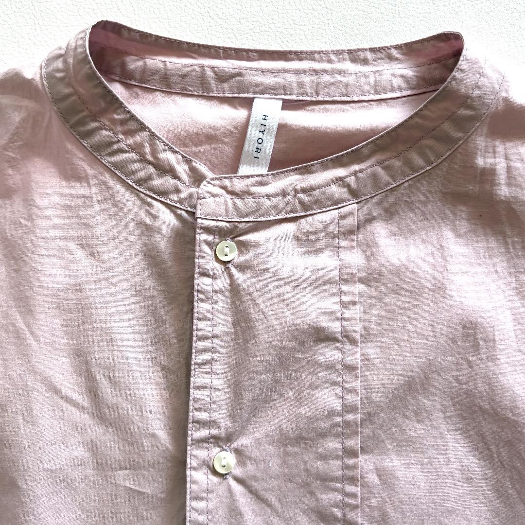 新品・美品♪ヒヨリ◆HIYORI◆コットンギャザーワンピース　バンドカラー