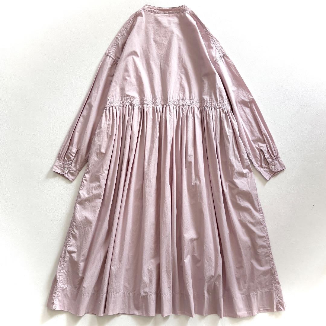 新品・美品♪ヒヨリ◆HIYORI◆コットンギャザーワンピース　バンドカラー