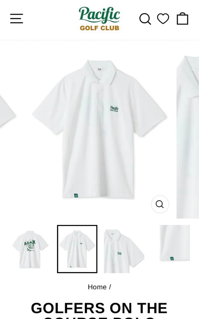 PACIFIC GOLF CLUB ポロシャツ XS