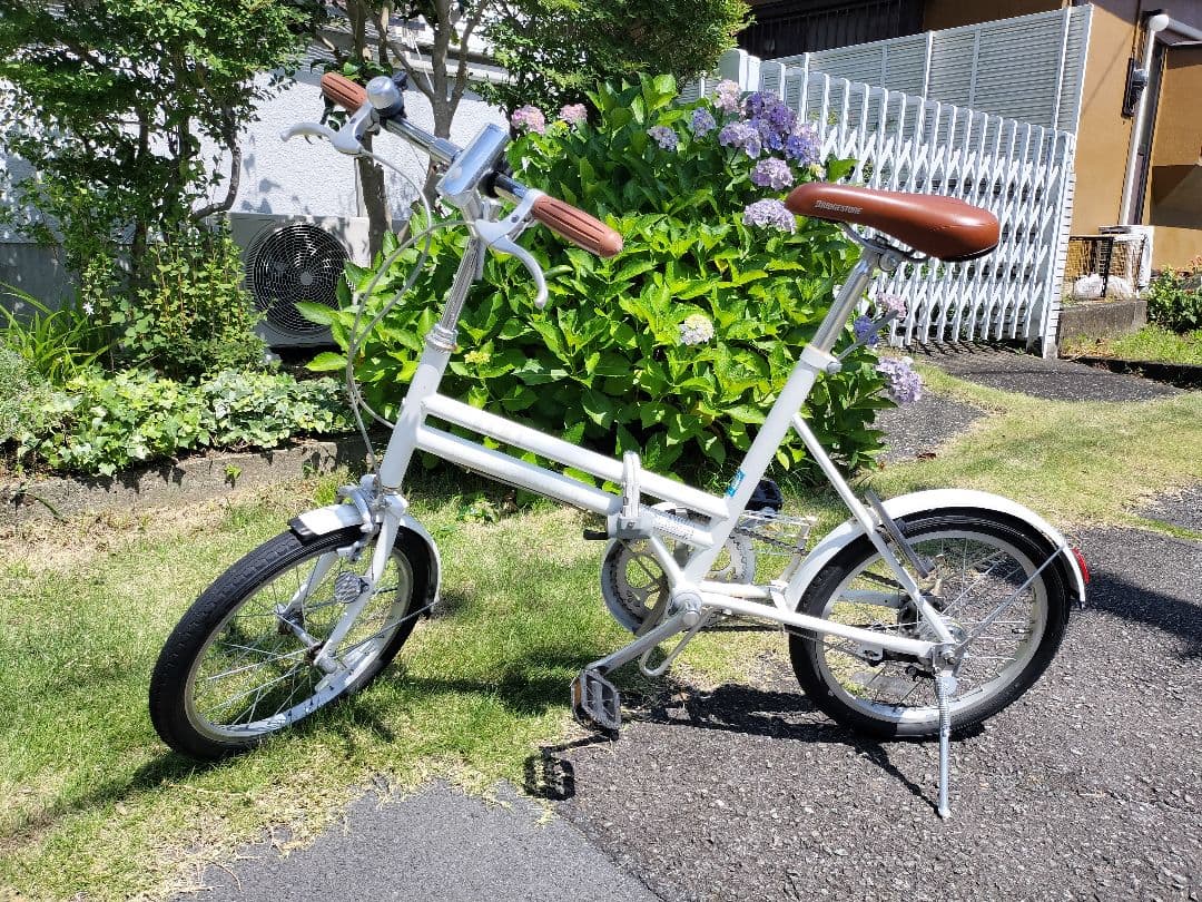 折りたたみ自転車 ホワイト　ブリジストン