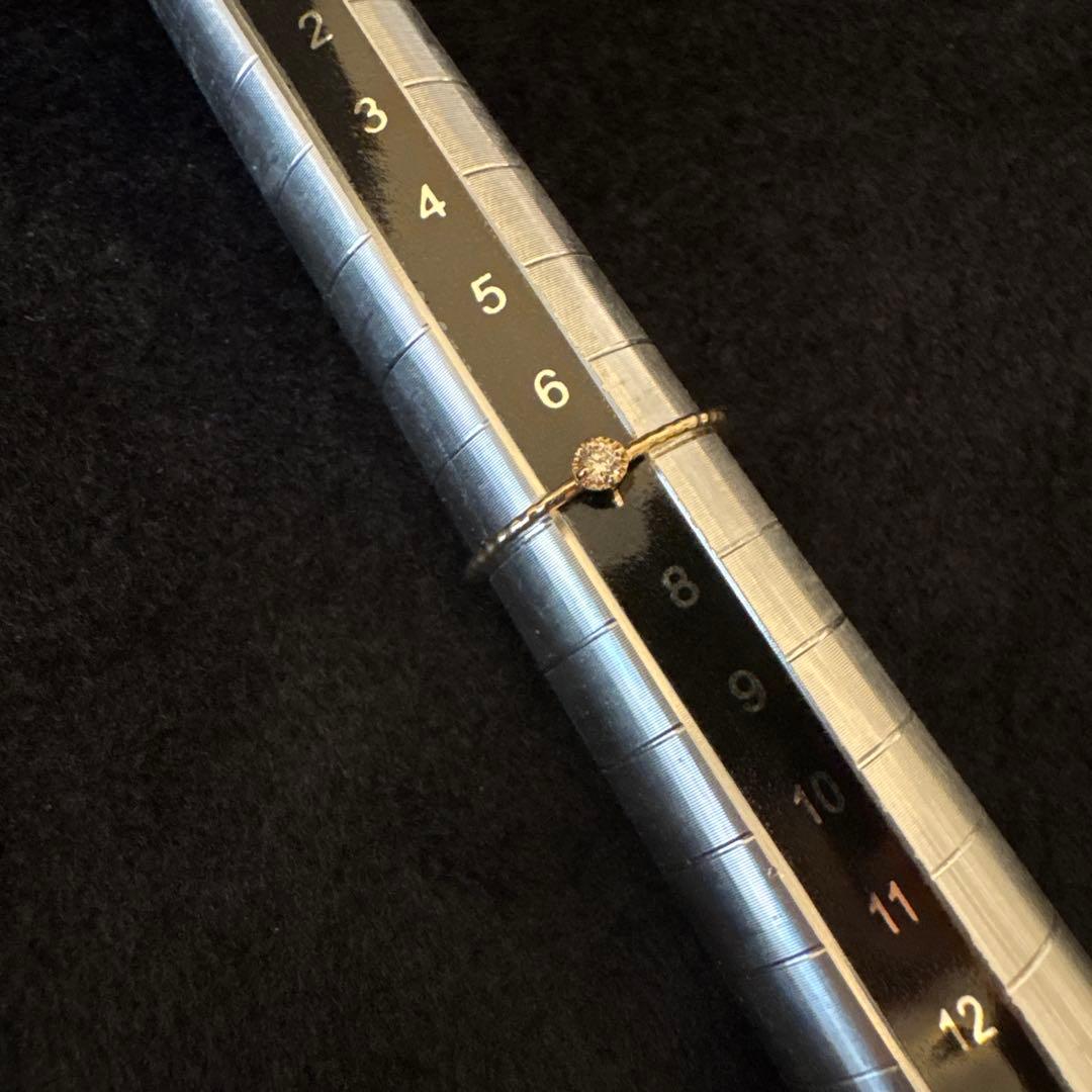K10金 ダイヤリング　サイズ7号