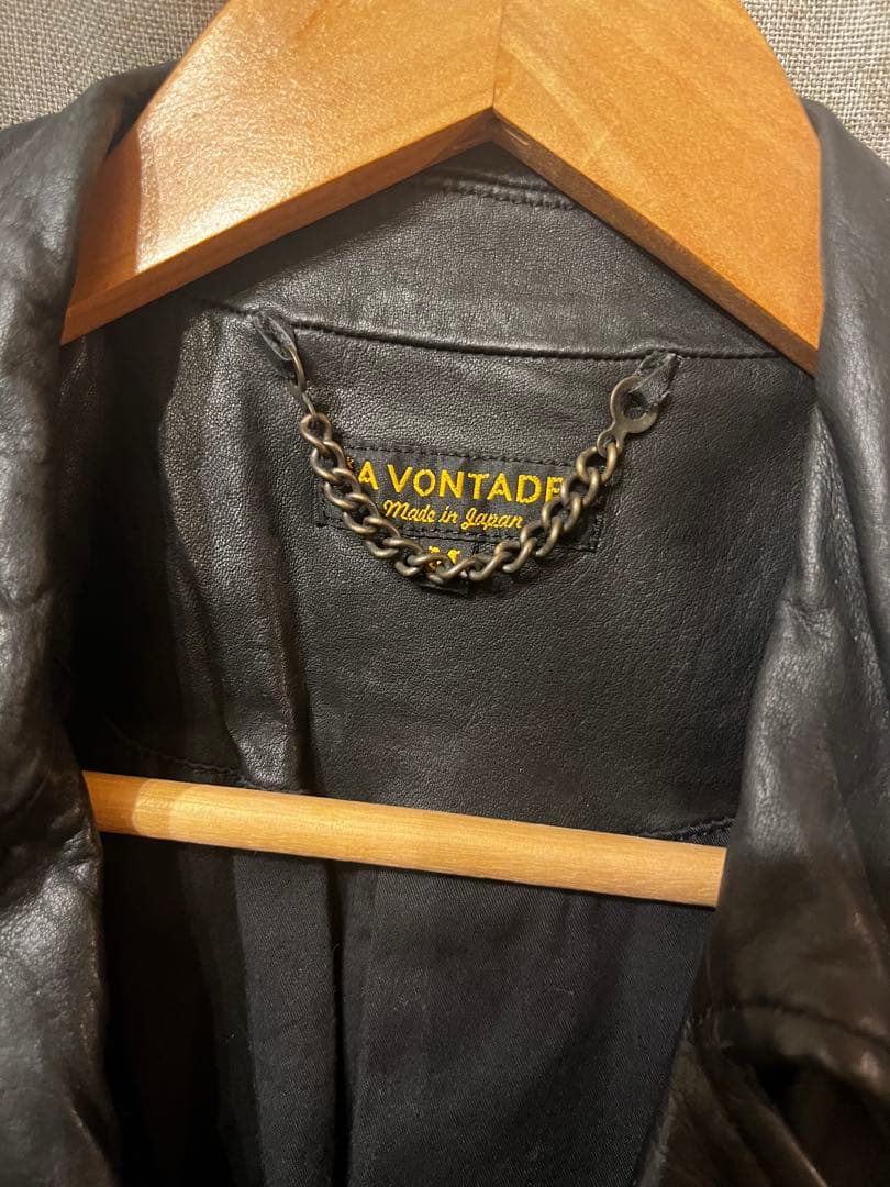 AVONTADE ブラックレザーライダージャケット