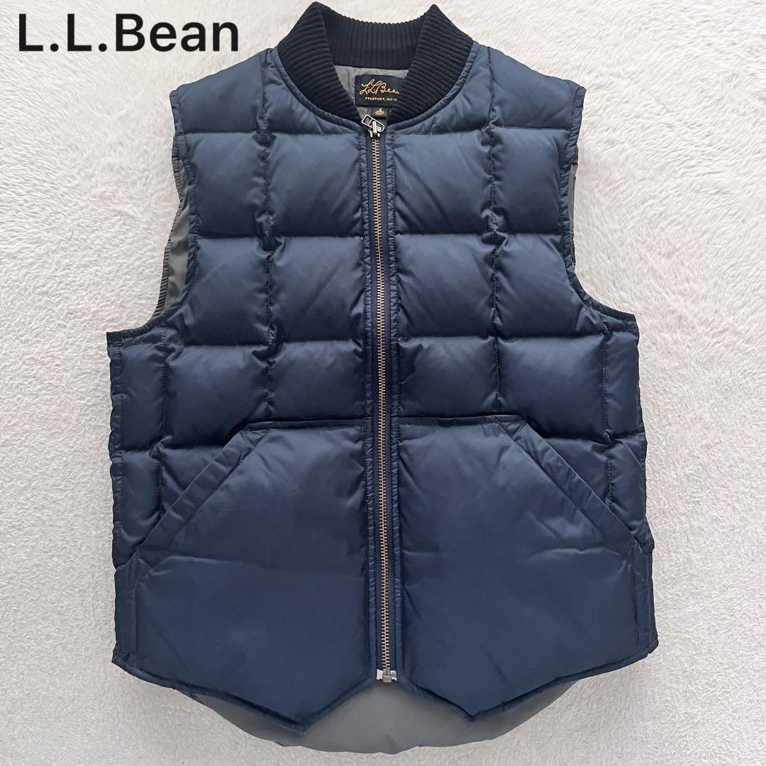 美品✨L.L.Bean エルエルビーン　 ダウン ベスト　筆記体タグ