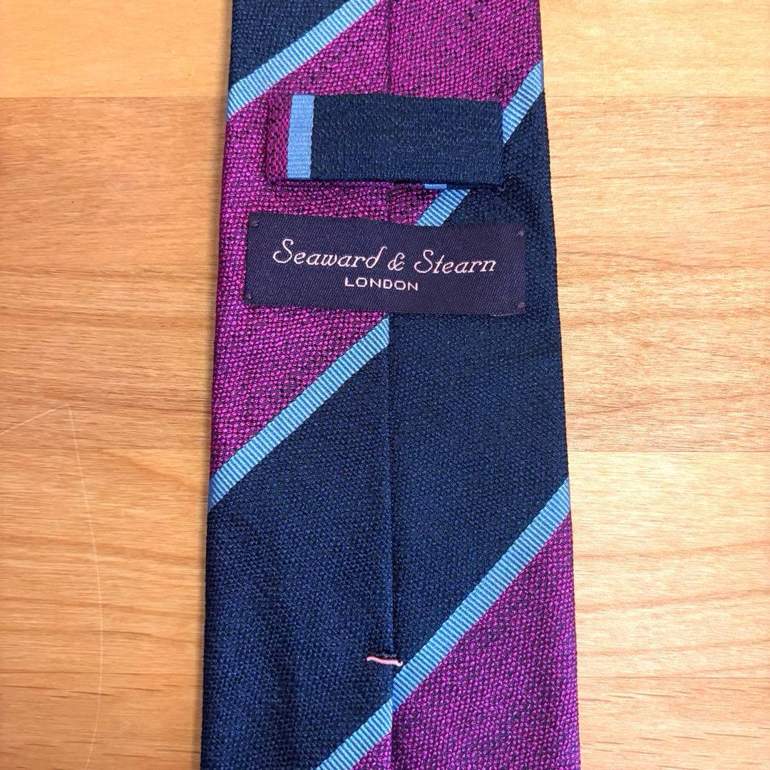 リ*ウ様 ほぼ未使用 24AW Seaward & Stearn ストライプネク
