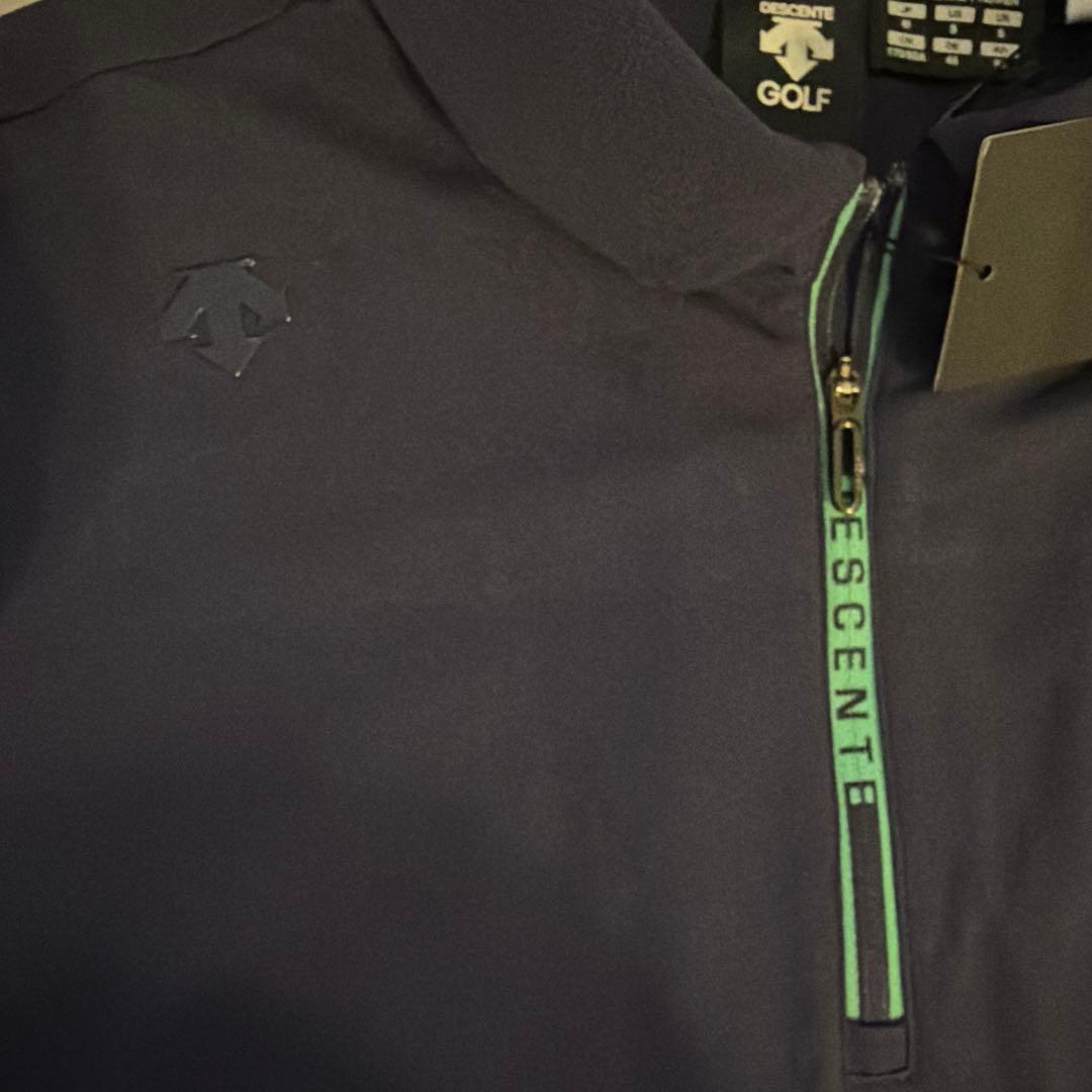 DESCENTE GOLF メンズ M ネイビー/ミント 長袖シャツ　新品未使用