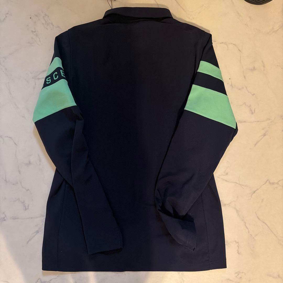 DESCENTE GOLF メンズ M ネイビー/ミント 長袖シャツ　新品未使用