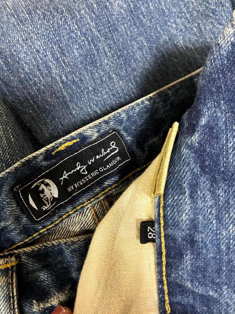 HYSTERIC GLAMOUR スタッズ付きドクロデニム　28 最終値下げ