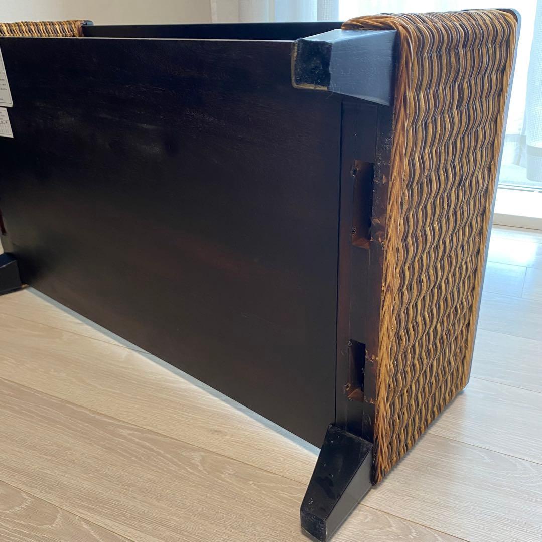 アジアン風ローテーブル センターテーブル コーヒーテーブル ガラス リゾート風