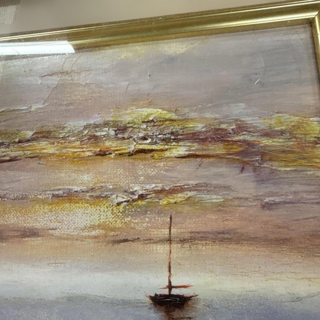 も*ん様 業者買取品！高級絵画！海　夕日