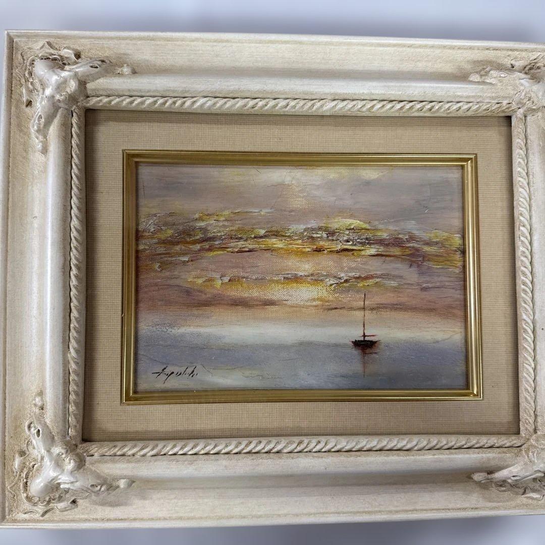 も*ん様 業者買取品！高級絵画！海　夕日
