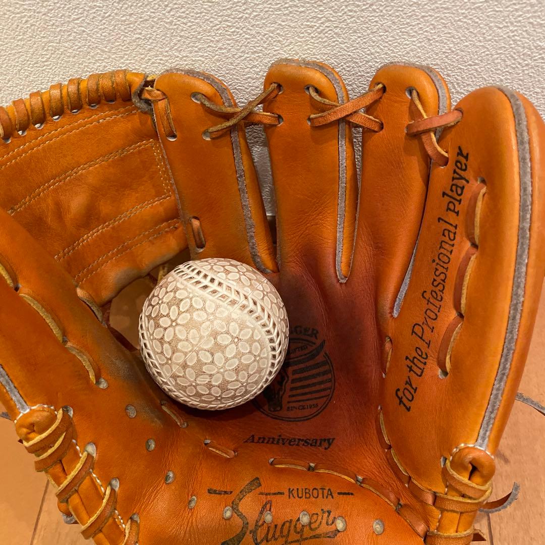 KUBOTA Slugger 80周年　軟式　内野グローブ オレンジ