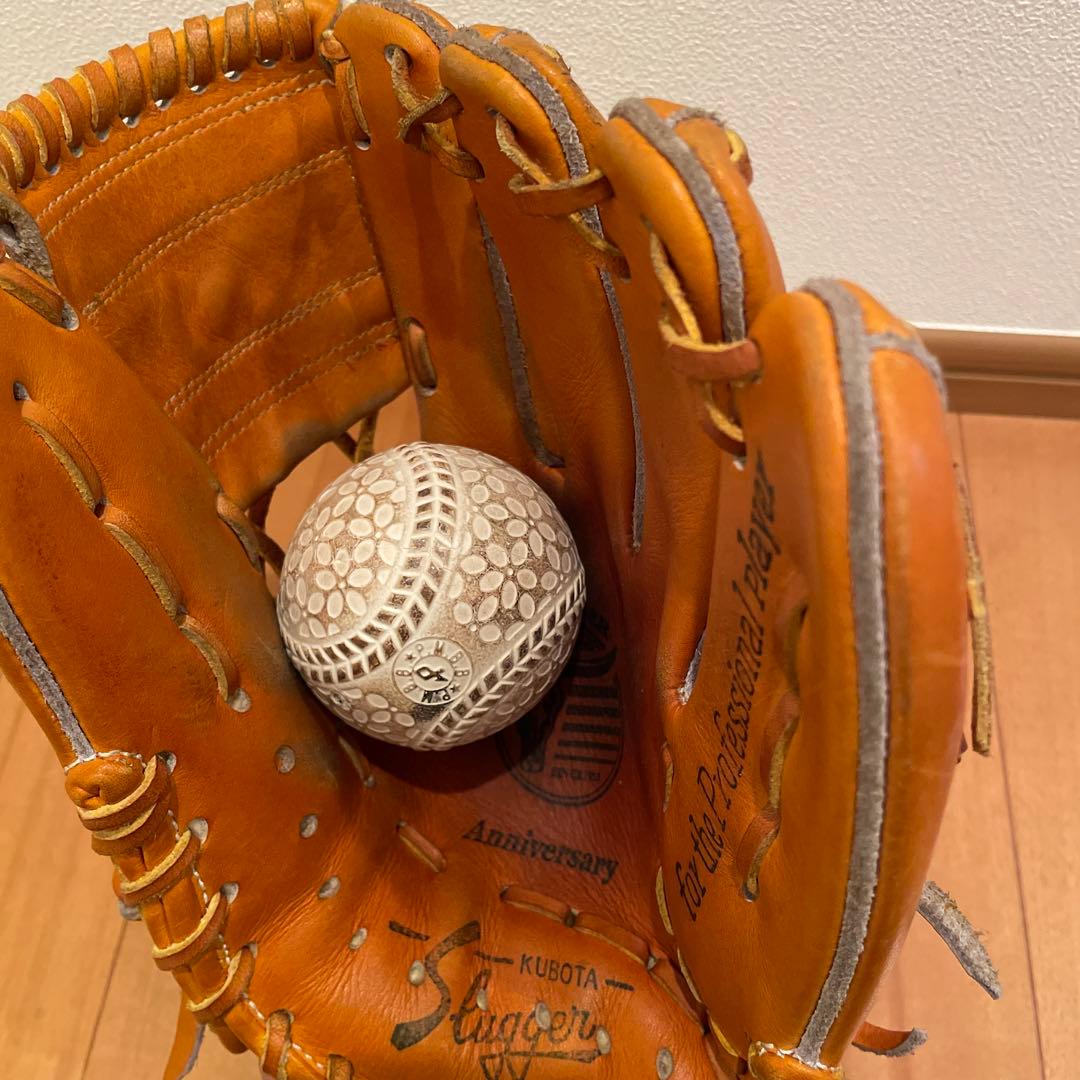 KUBOTA Slugger 80周年　軟式　内野グローブ オレンジ