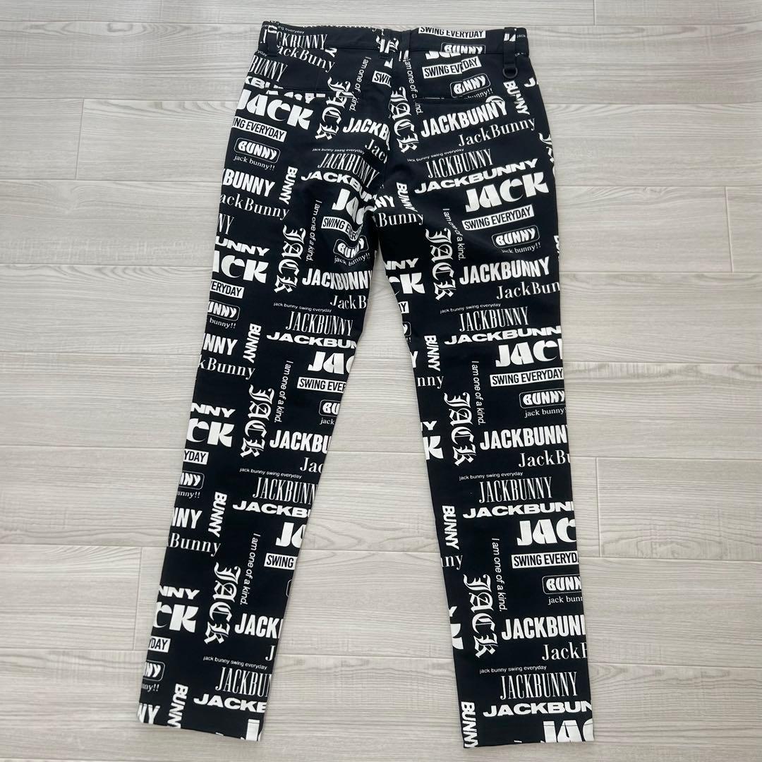 新品　ジャックバニー　パンツ　テーパード　春　総柄　ブラック　4