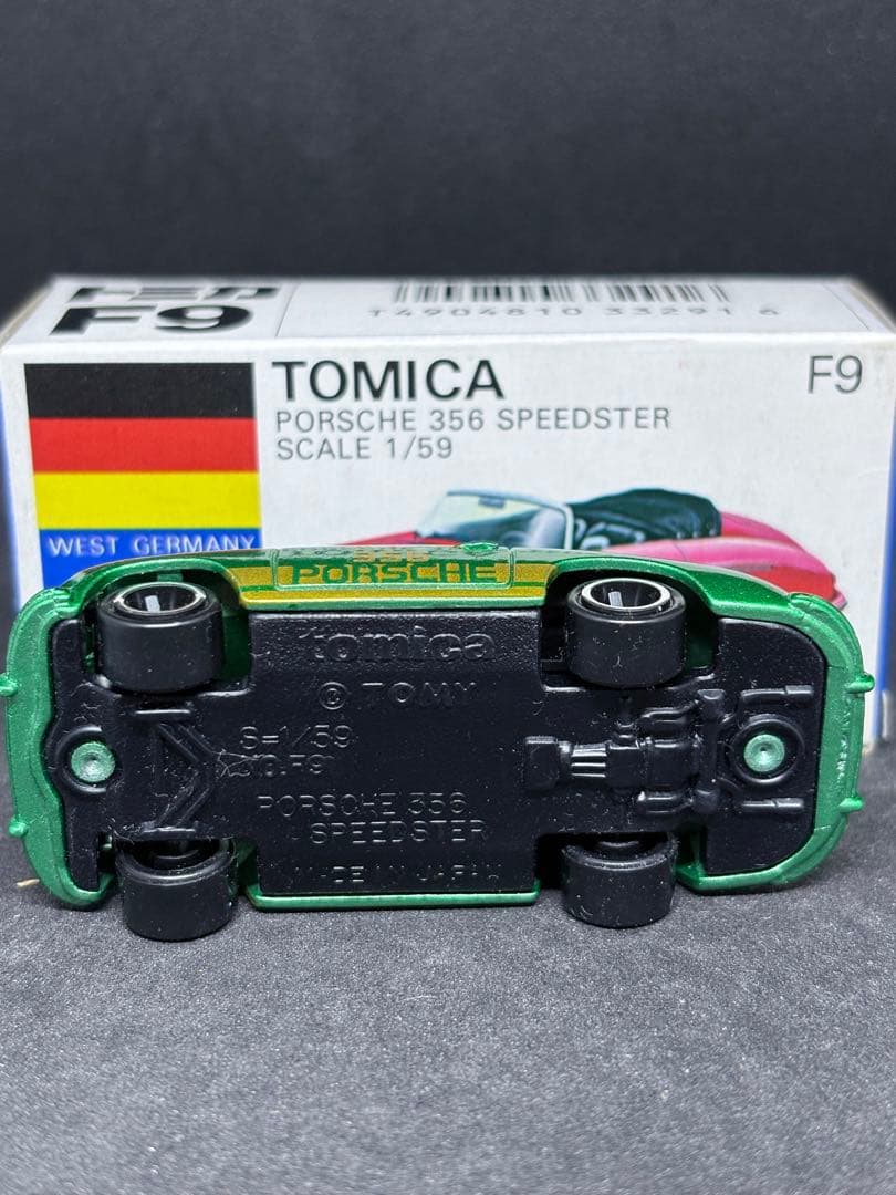 トミカ 日本製 青箱 F9 ポルシェ 356 スピードスター 丸栄特注 緑