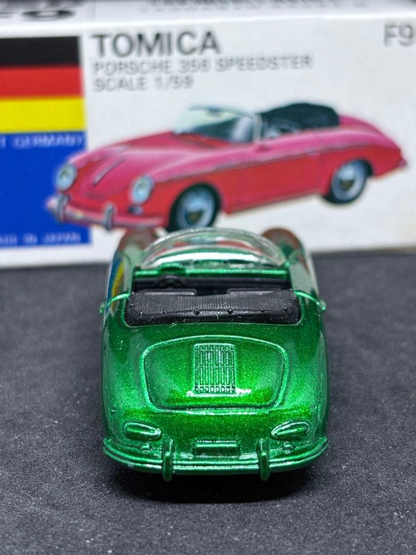 トミカ 日本製 青箱 F9 ポルシェ 356 スピードスター 丸栄特注 緑