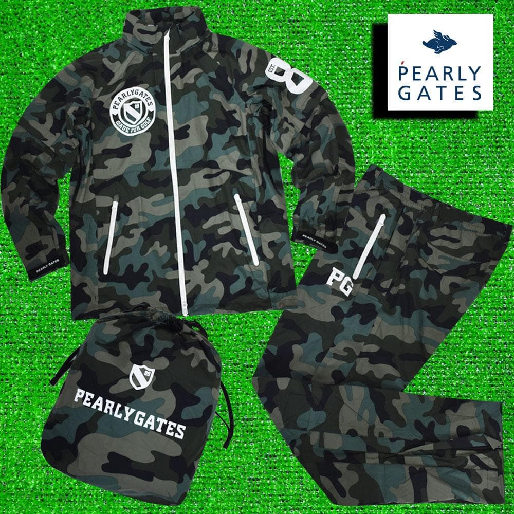 PEARLY GATES パーリーゲイツゴルフ 防風レインスーツ【カモ/５】美品
