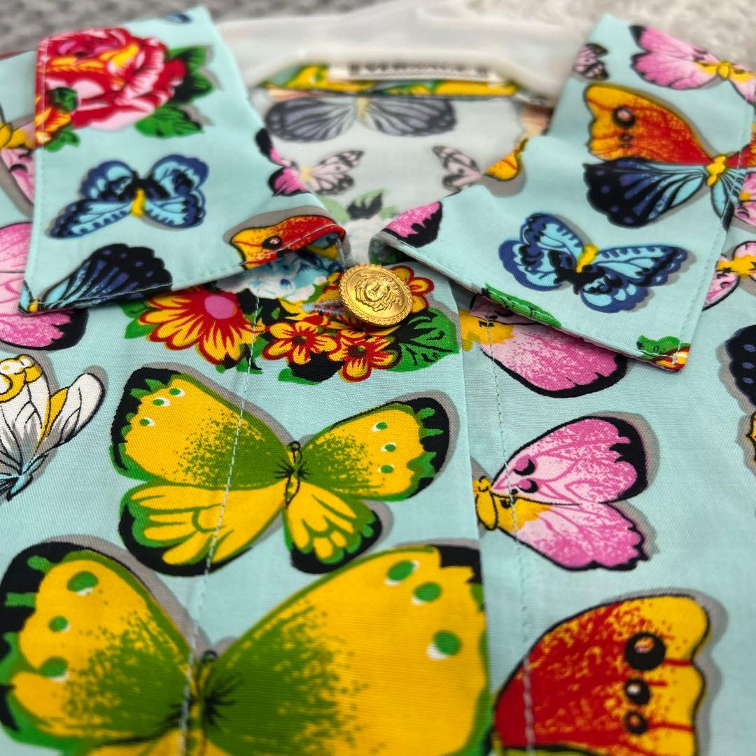 激レア！ GIANNI VERSACE 蝶と花プリント 長袖シャツ