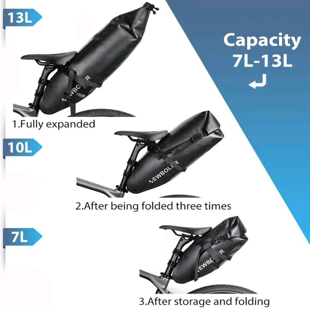 【新品】10Lシームレス完全防水サドルバッグ