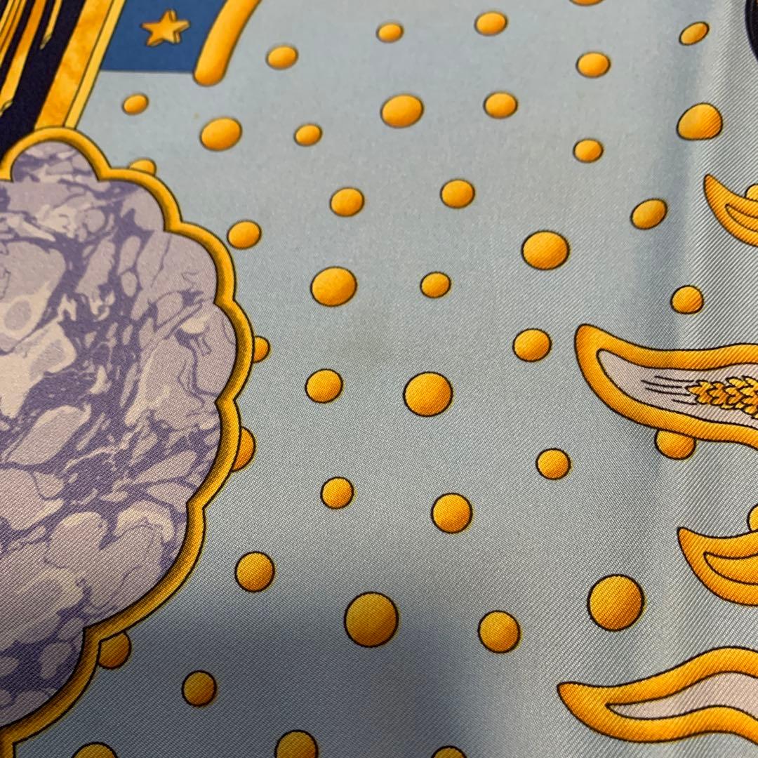 【美品】HERMÈS シルクスカーフ 太陽と星
