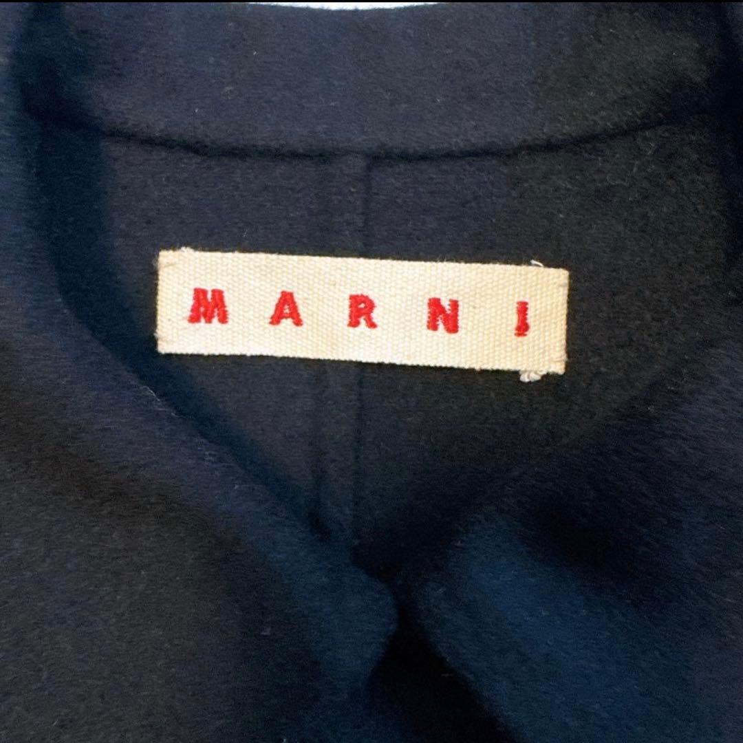 MARNIマルニ　ウール100%一枚仕立て ジャケット　ラウンドカラー　黒36