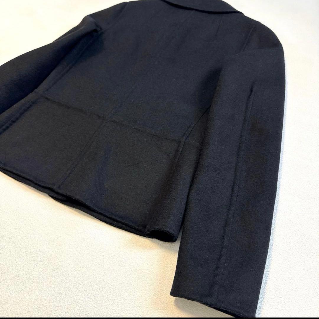 MARNIマルニ　ウール100%一枚仕立て ジャケット　ラウンドカラー　黒36