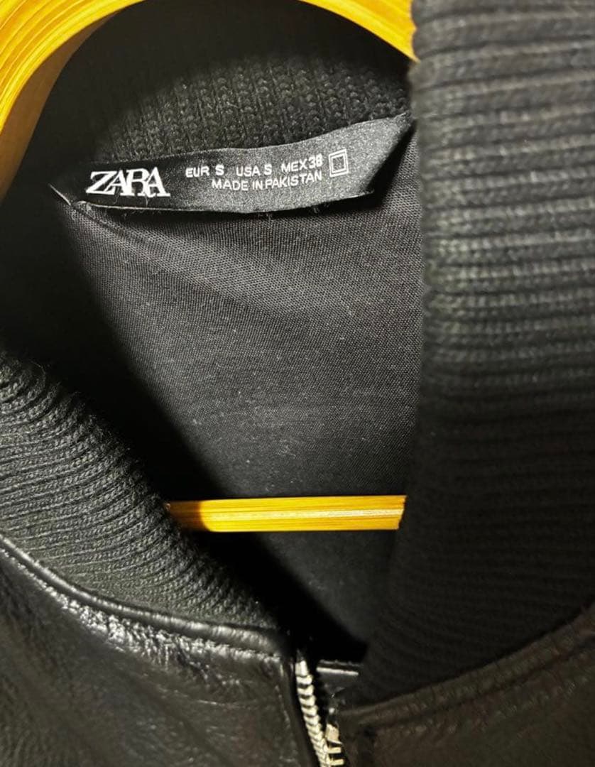 sai　ZARA 本革 ボンバージャケット ブルゾン 革ジャン 美品