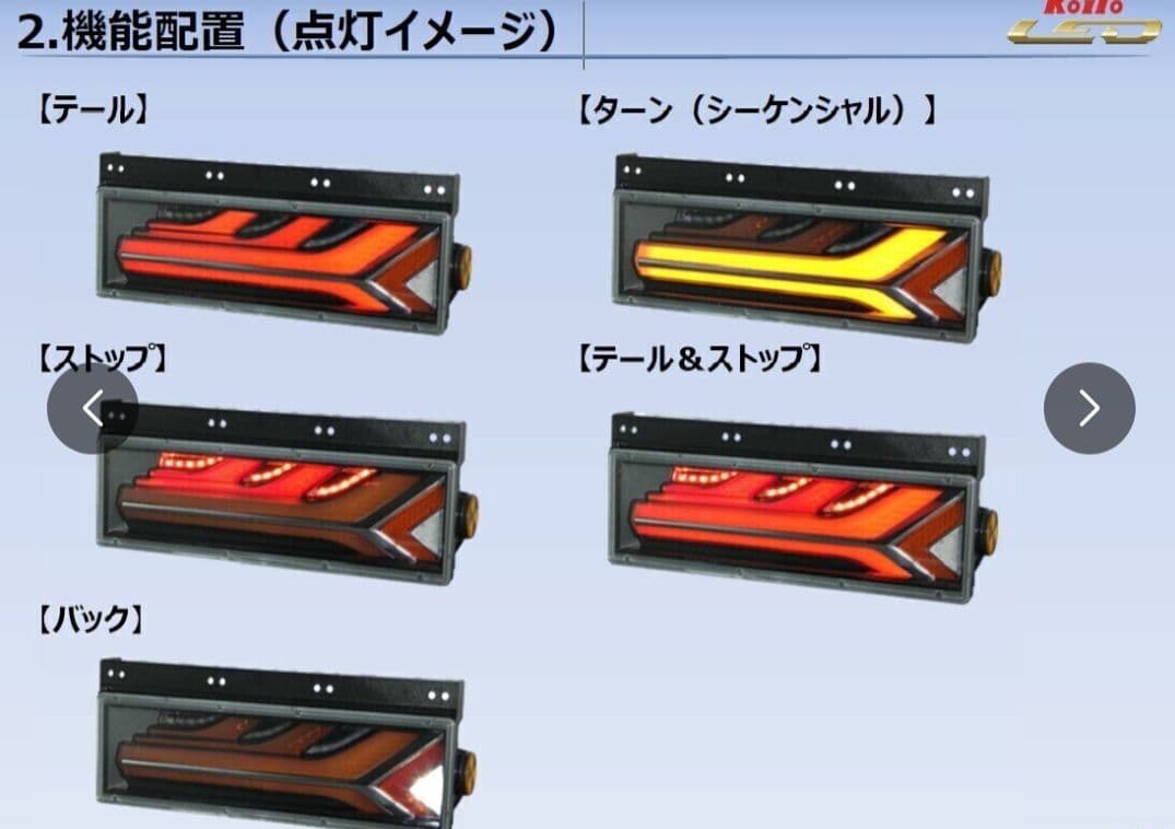 新品未使用　小糸製作所　流鏑馬　三連　シーケンシャル　レッドバージョン