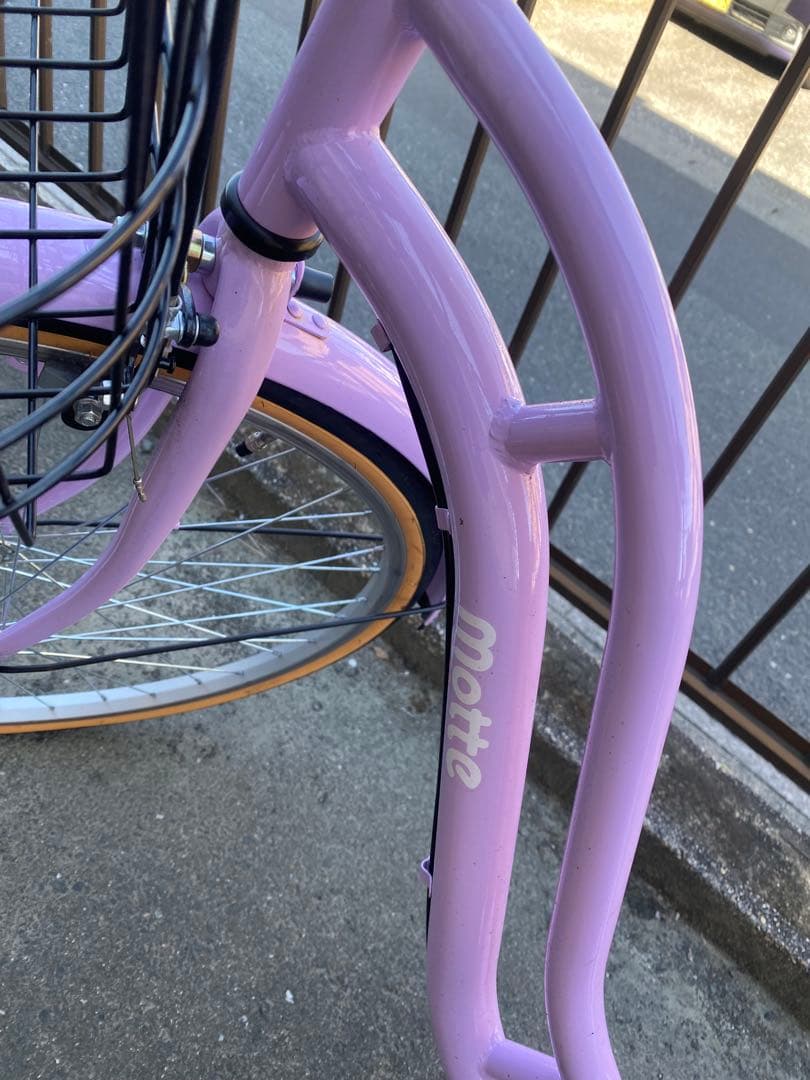 ほぼ新品 自転車 ピンク色