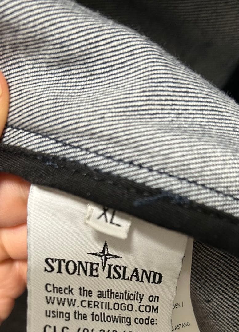 ジャケット・アウター Stone  FORM RESIN TREATED DENIM XL