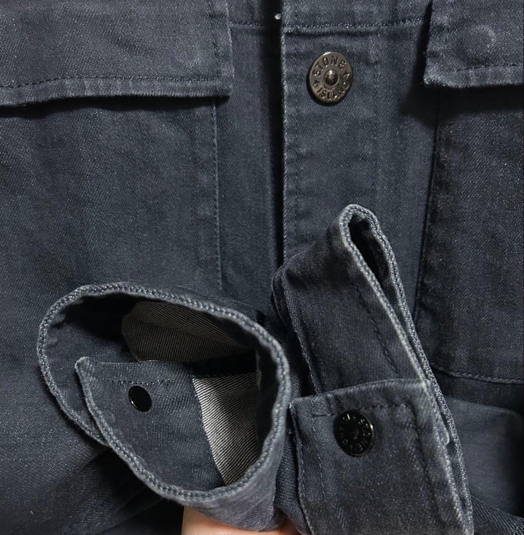 ジャケット・アウター Stone  FORM RESIN TREATED DENIM XL