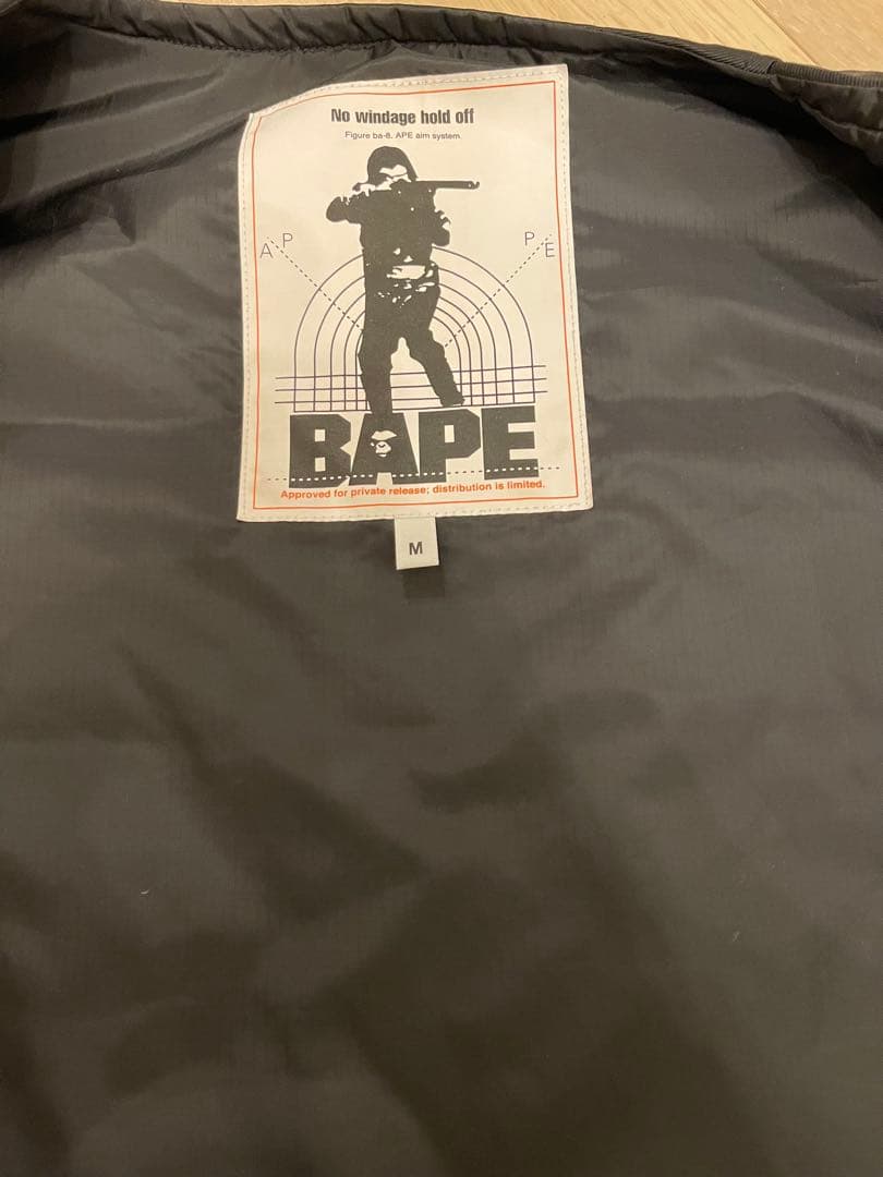 A BATHING APE ミリタリーベスト 黒 多ポケット