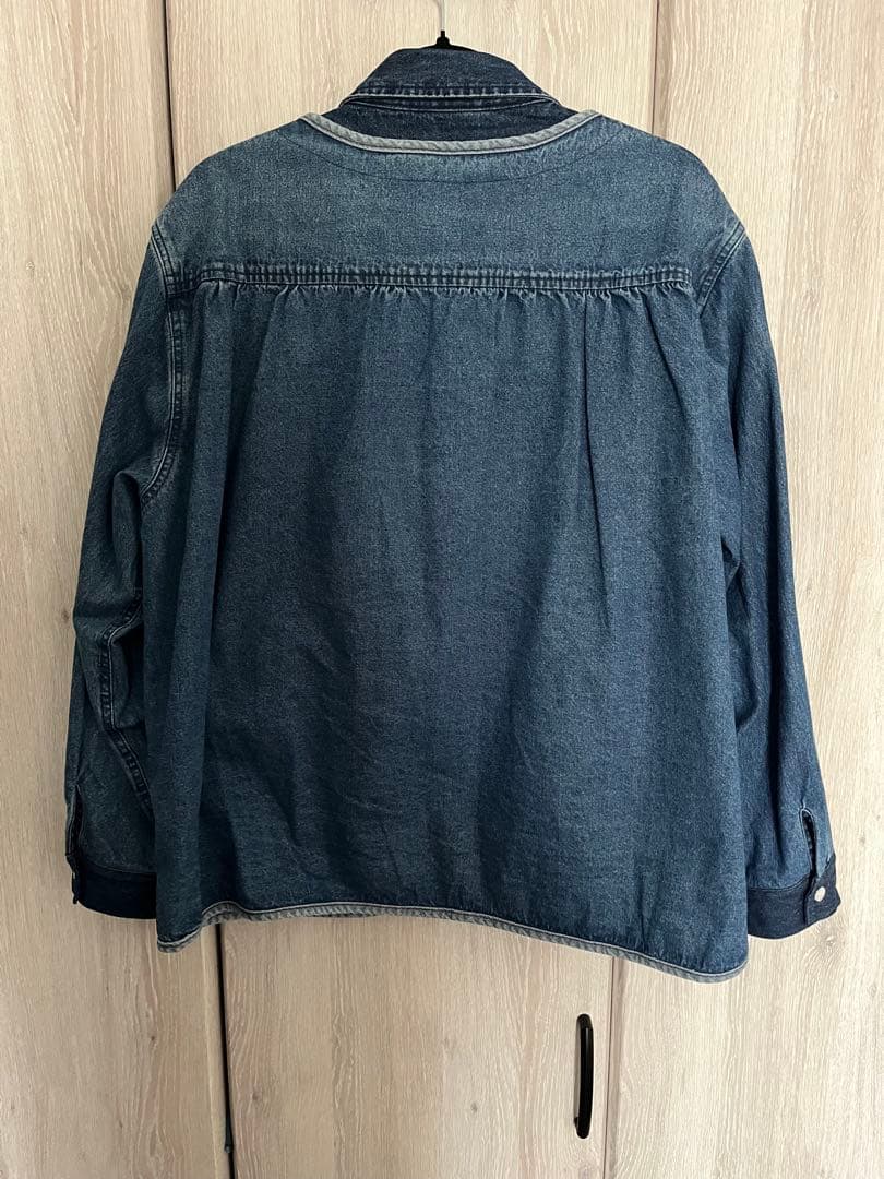 karaku パイピング加工 フェイクレイヤードデニムジャケット