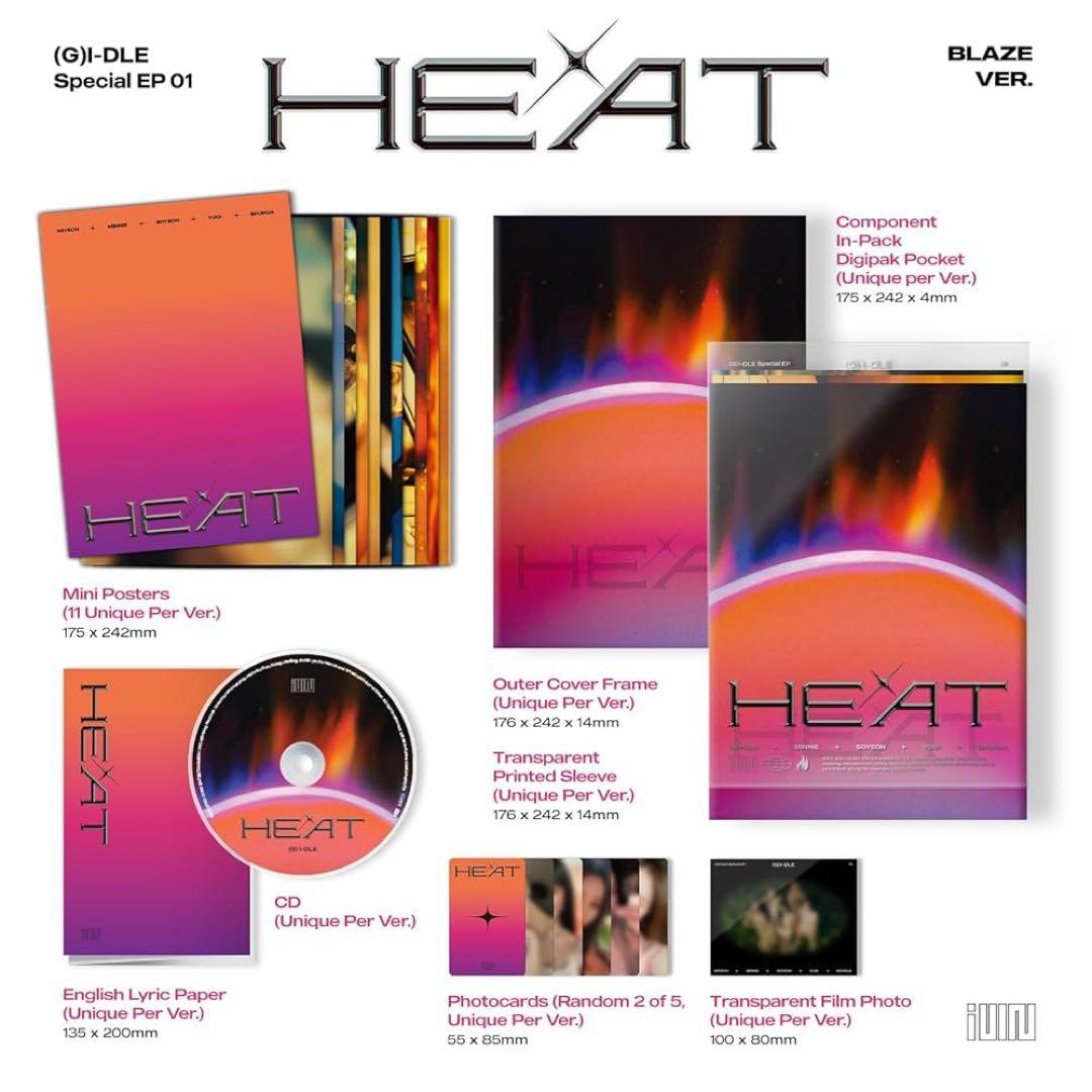 (G)I-DLE i-dle アルバム　HEAT コンプセット欠けなし