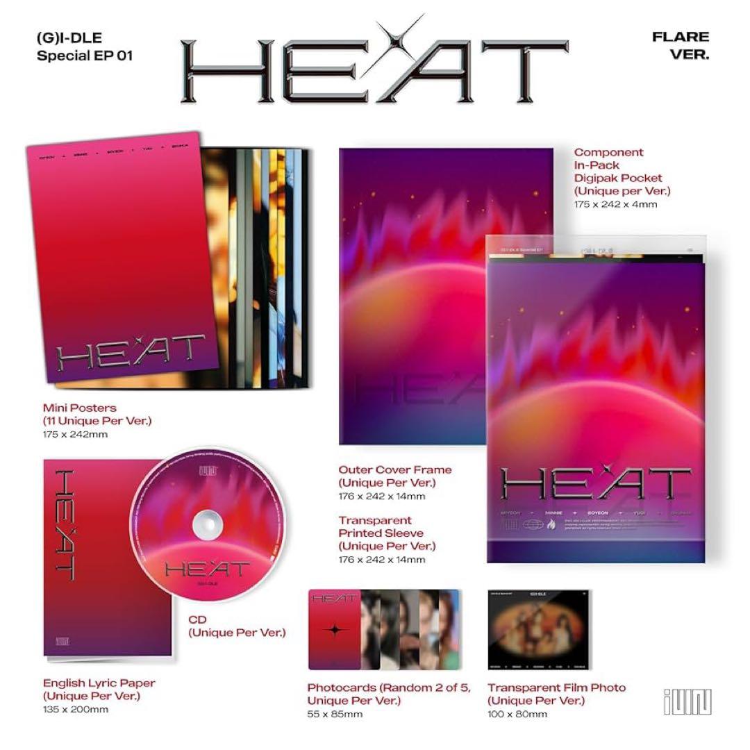 (G)I-DLE i-dle アルバム　HEAT コンプセット欠けなし