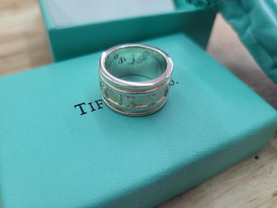 TIFFANY＆Co ティファニー アトラス ワイド リング　SV925 7¾号