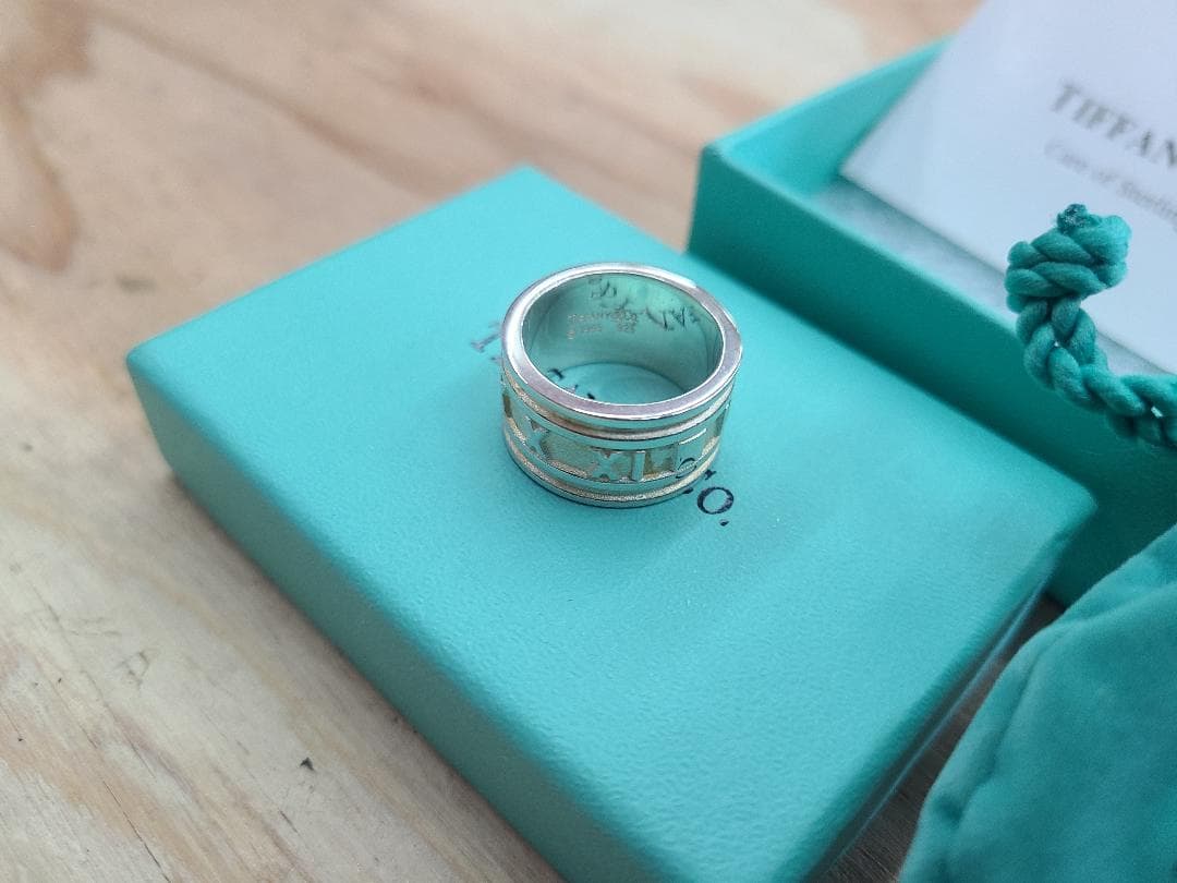 TIFFANY＆Co ティファニー アトラス ワイド リング　SV925 7¾号