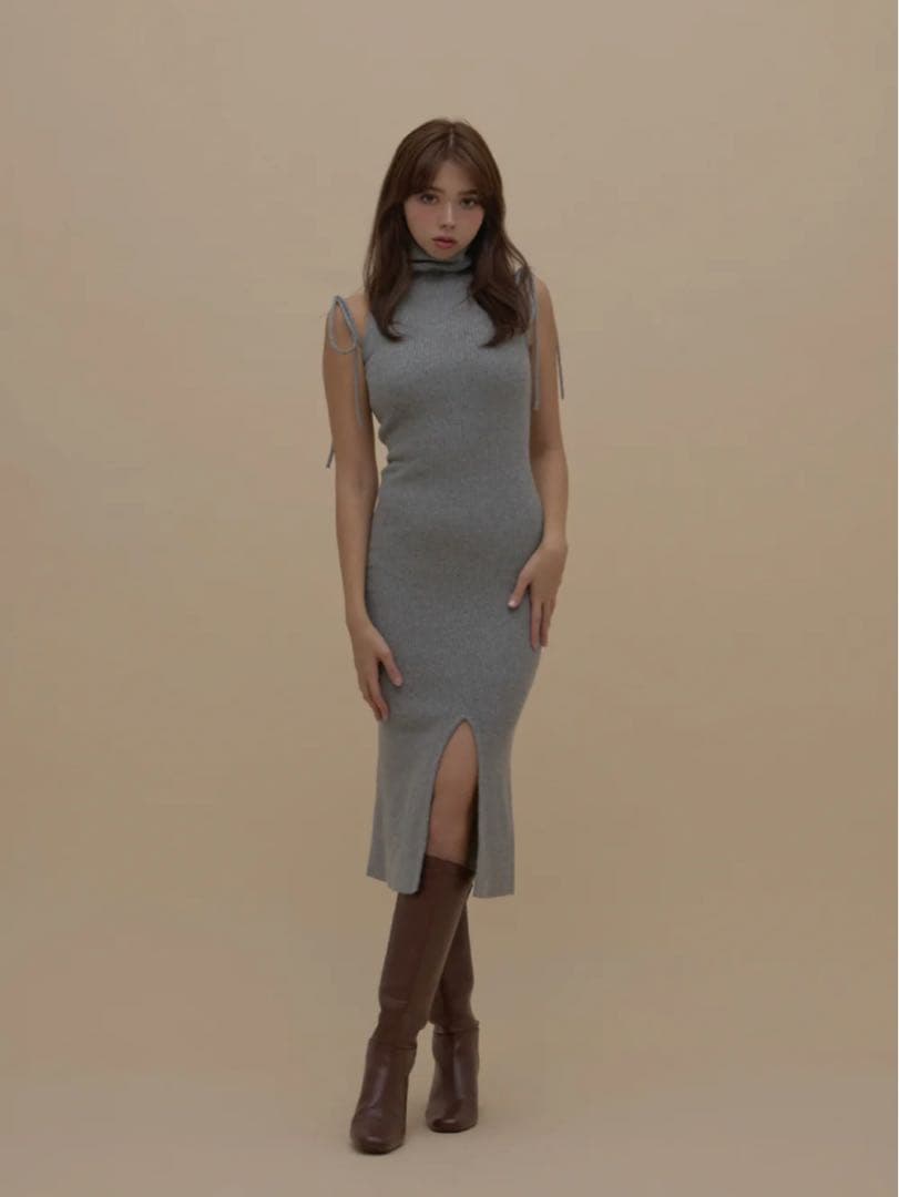 ワンピース andmary Nana cable knit set dress