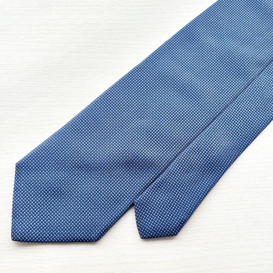 Ermenegildo Zegna エルメネジルドゼニア シルク ネクタイ 青