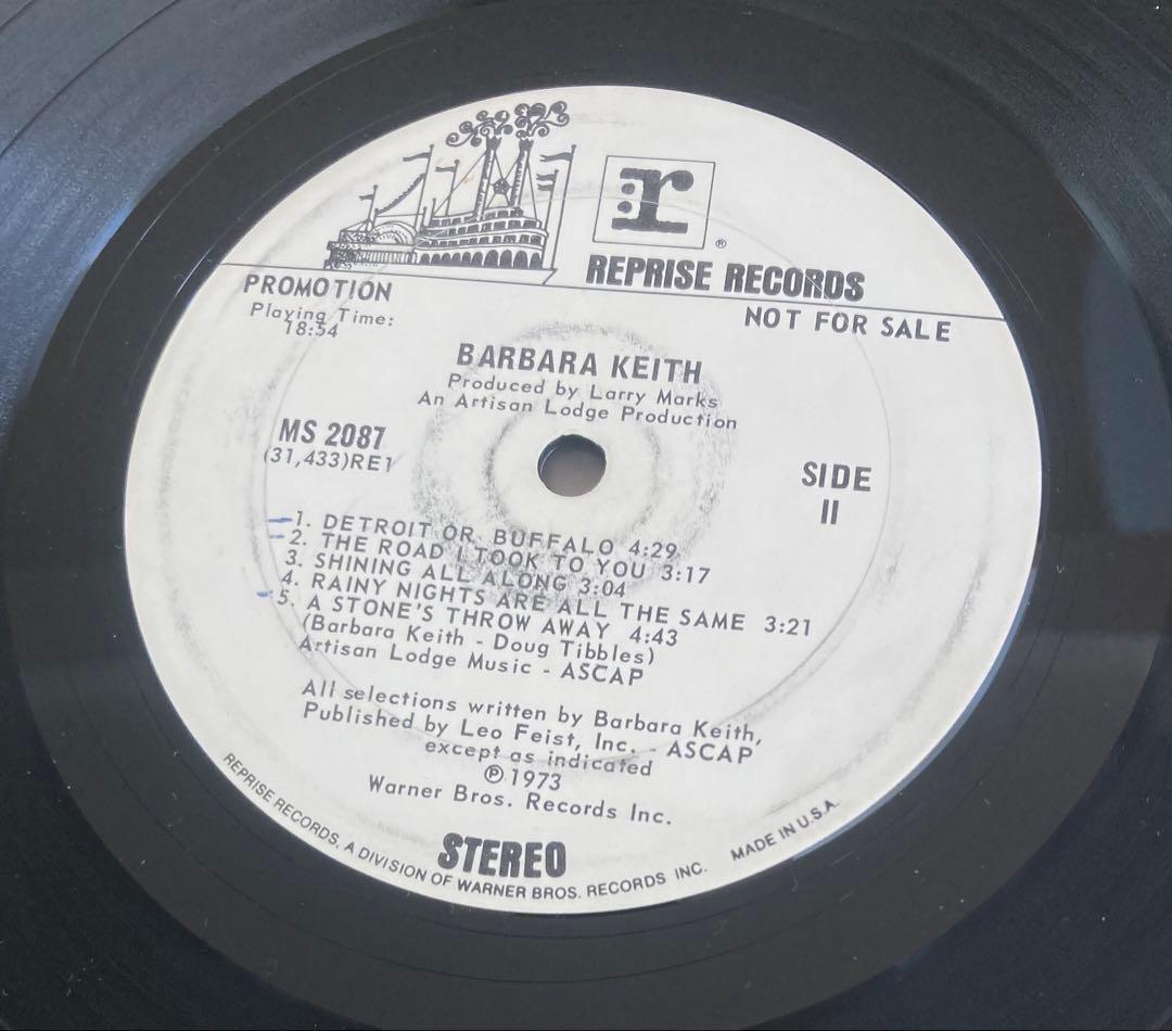 ◾究極USオリジナル白ラベルプロモ盤■BARBARA KEITH / バーバラキ