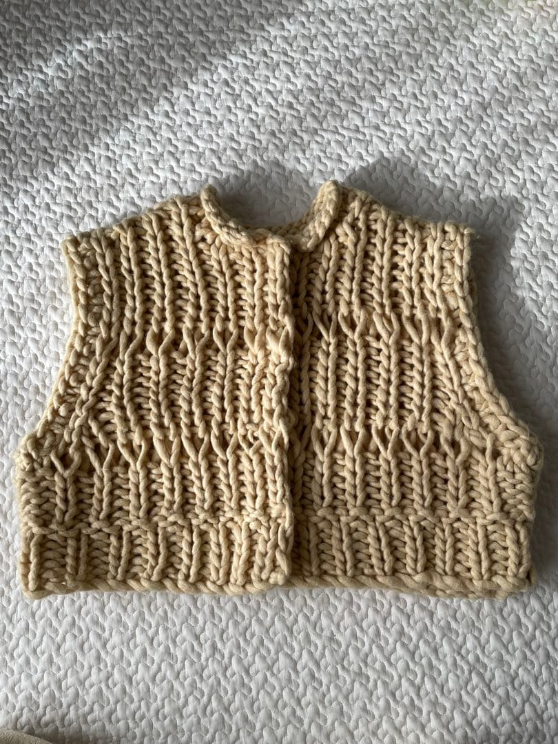 トップス moinoatodayful chunky hand knit vest