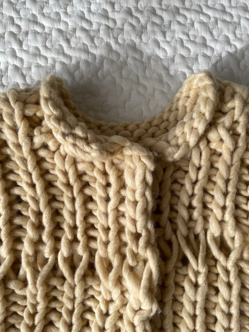 トップス moinoatodayful chunky hand knit vest