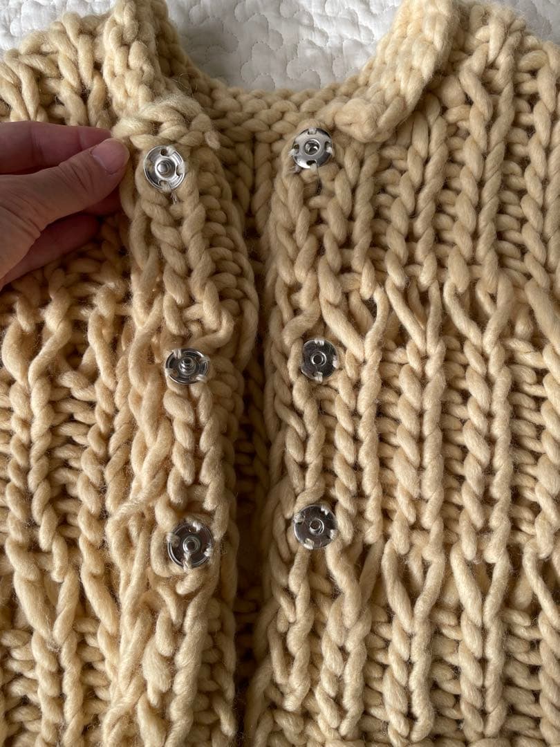 トップス moinoatodayful chunky hand knit vest