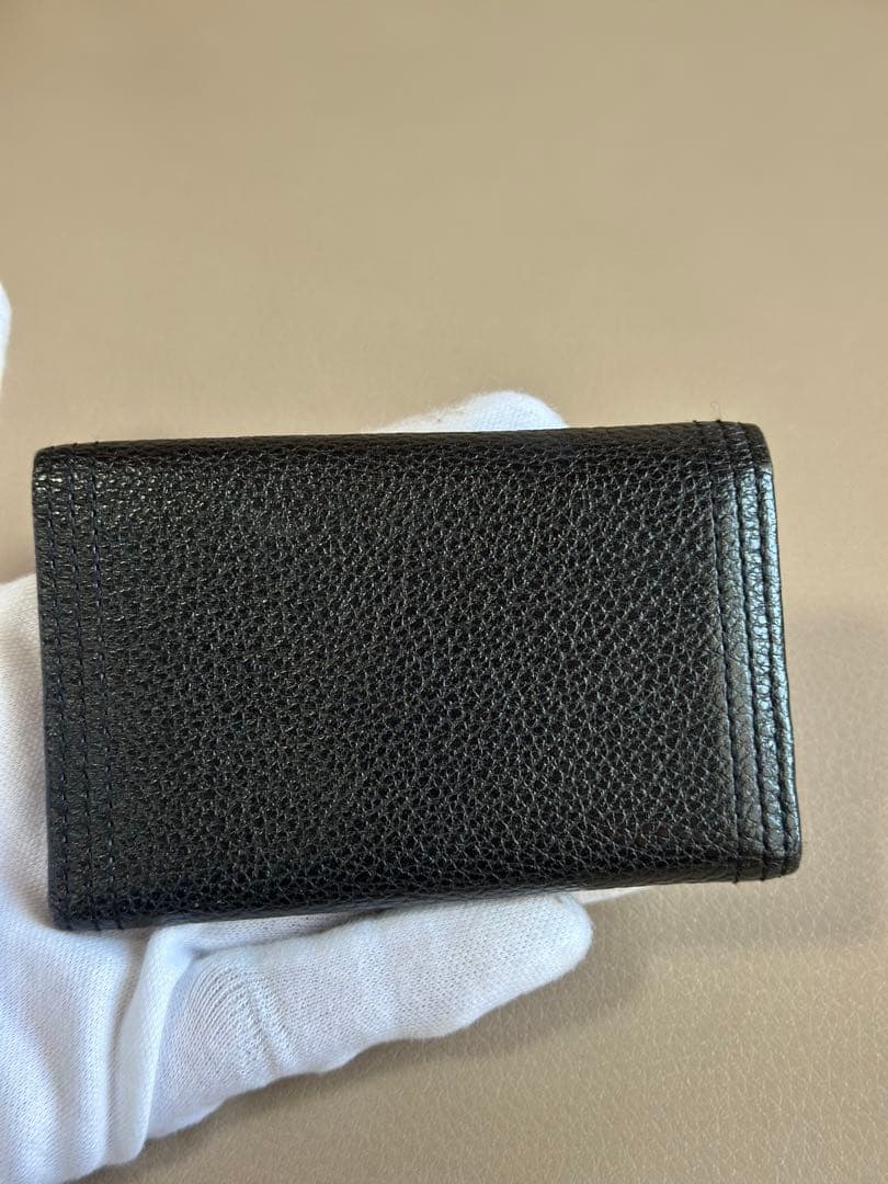 良品！ YSL イヴ・サンローラン 5連キーケース カサンドラロゴ レザー