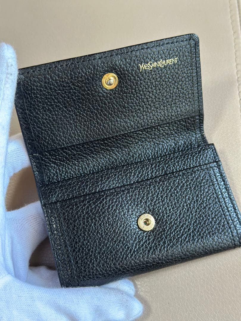 良品！ YSL イヴ・サンローラン 5連キーケース カサンドラロゴ レザー