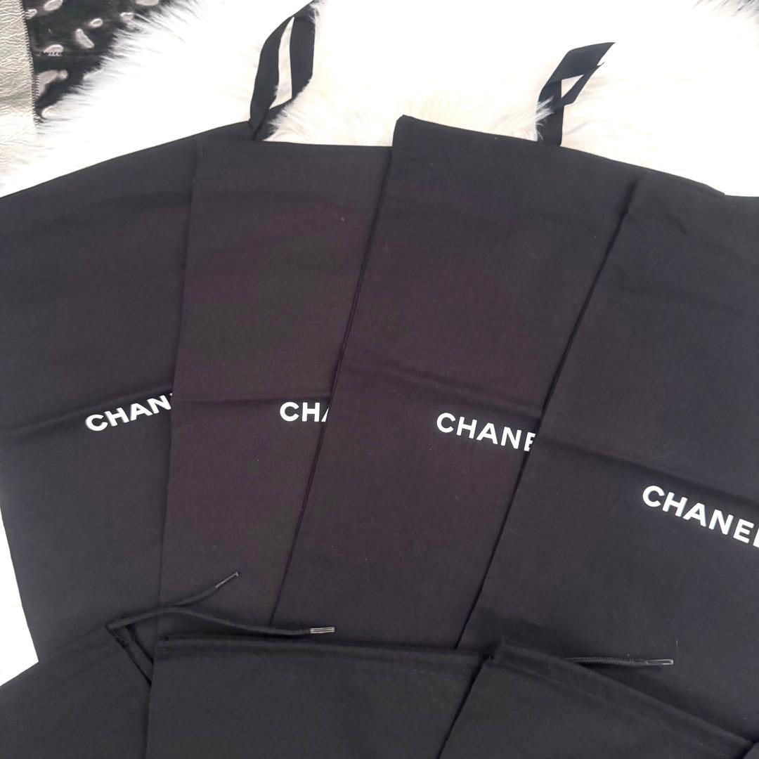 CHANEL / シャネル 巾着 黒い布製保存袋 8枚セット